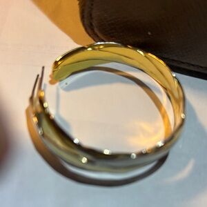Elegant Gold and Black Hoop Earrings